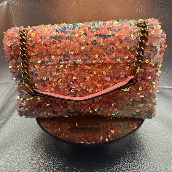 NWT Gorgeous RARE Pink sequined Kurt Geiger Kensington bag - Picture 4 of 10